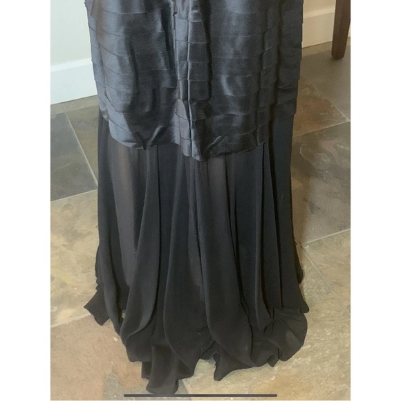 Vintage Tadashi Couture Satin Mermaid formal Dress Crystal rhinestone Brooch 10 - Picture 10 of 11